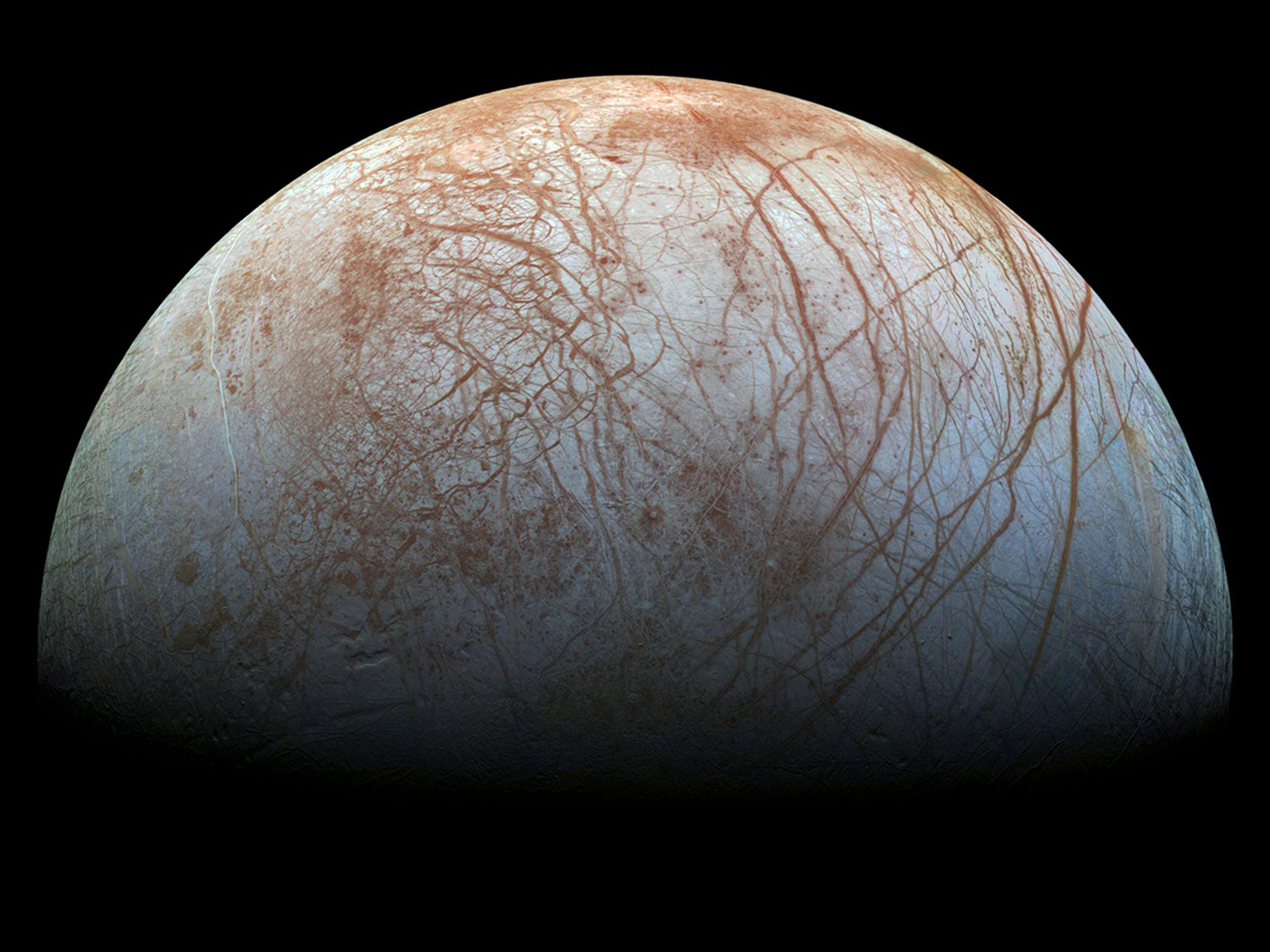 Color image of the icy moon Europa
