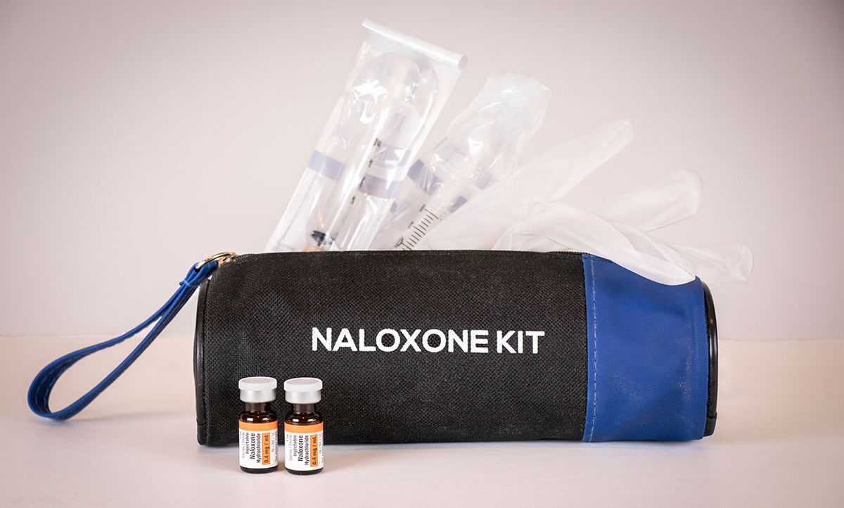 Community-based app searches for nearby volunteers who could deliver naloxone when an overdose is occurring.