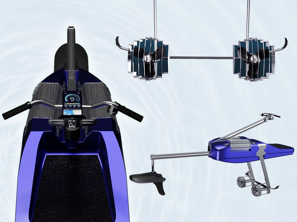 Composite of several views of the HydroBlade  and its propellers. 