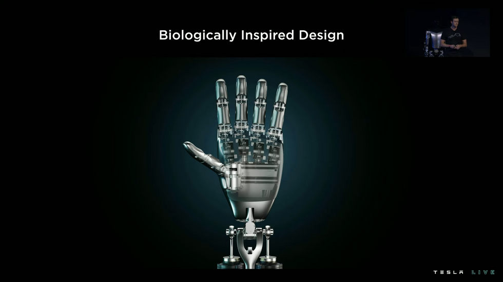 Computer generated image showing the robot's hand.