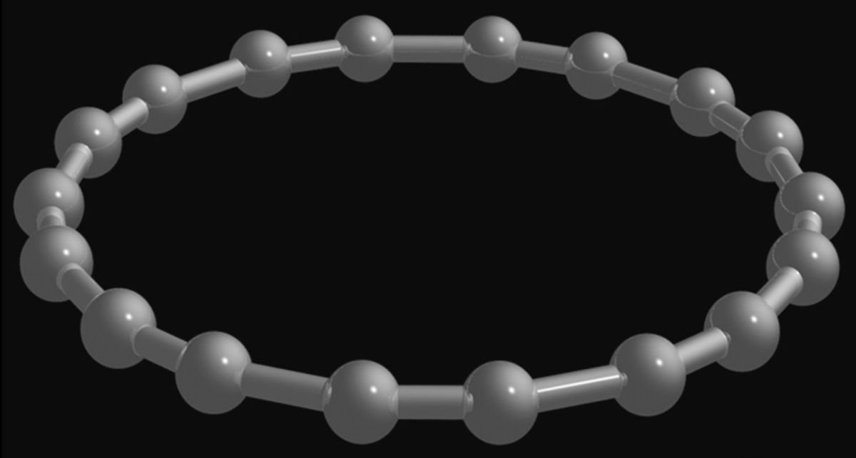Cyclo[18]carbon molecular structure model.
