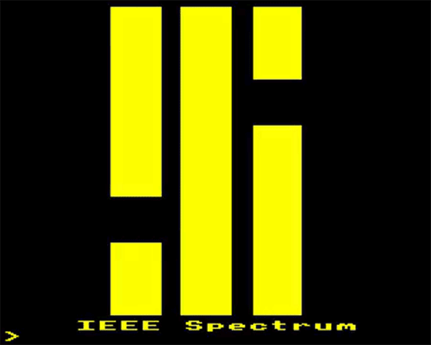 Editor Stephen Cass created this animation of the IEEE Spectrum Logo with the BBC Micro Bot.