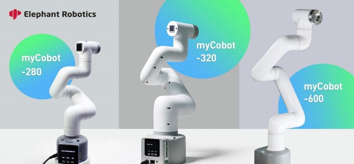 ​Elephant Robotics' myCobot series of lightweight 6-axis robots
