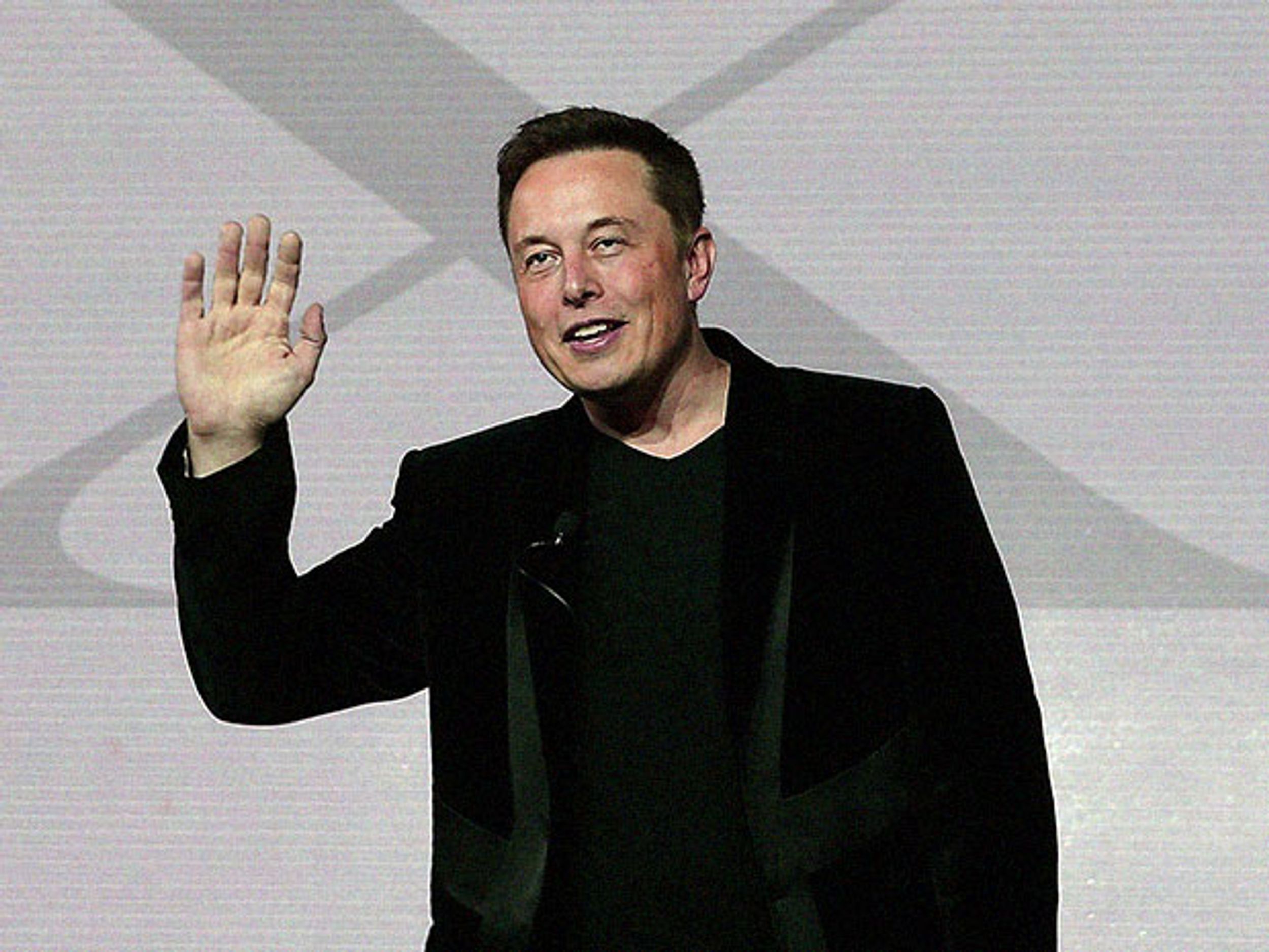 Elon Musk waving good-bye