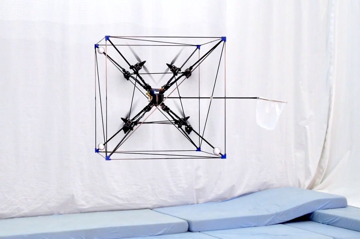This omnidirectional eight-rotor drone flies like no other aircraft