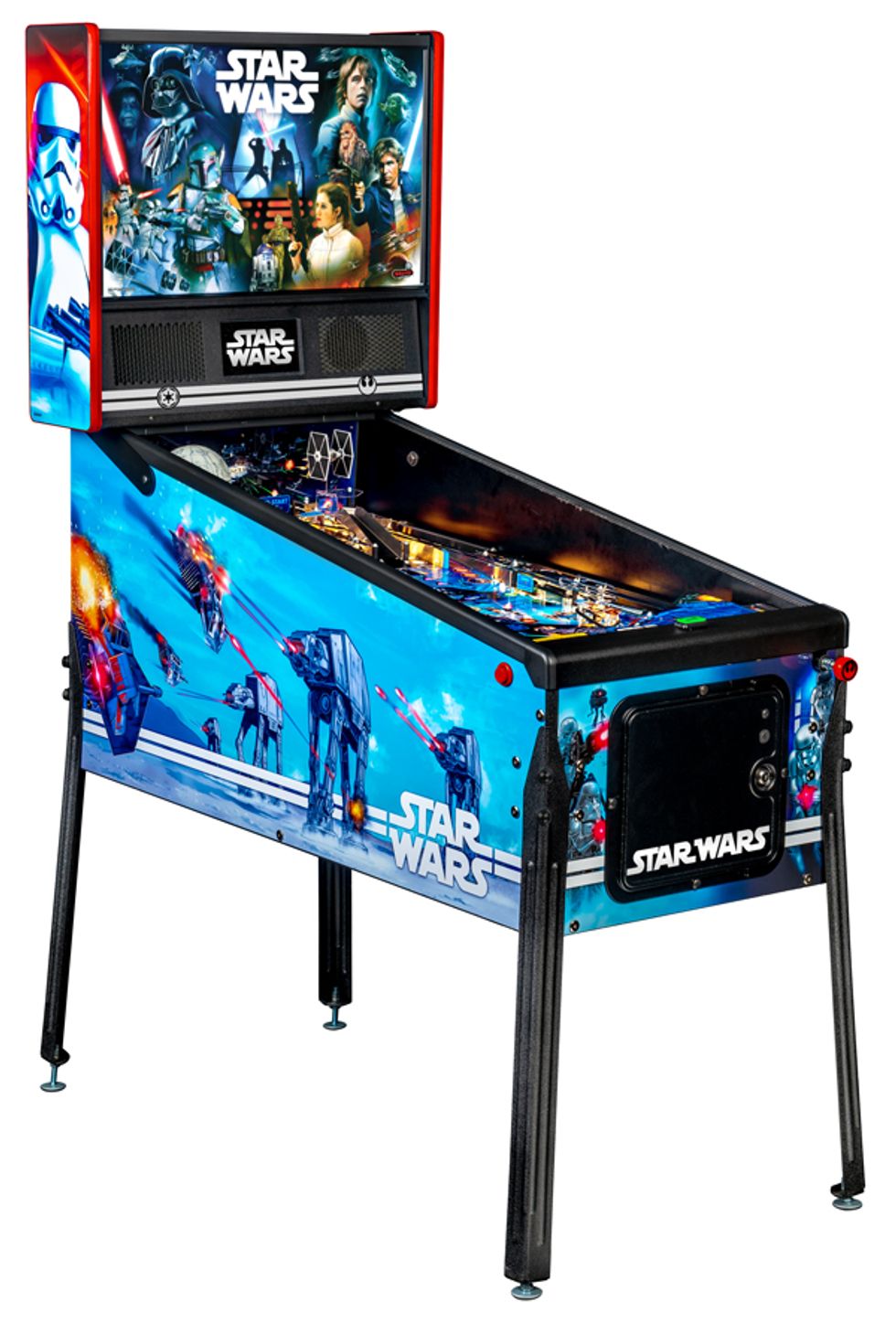Full view of Star Wars pinball machine.