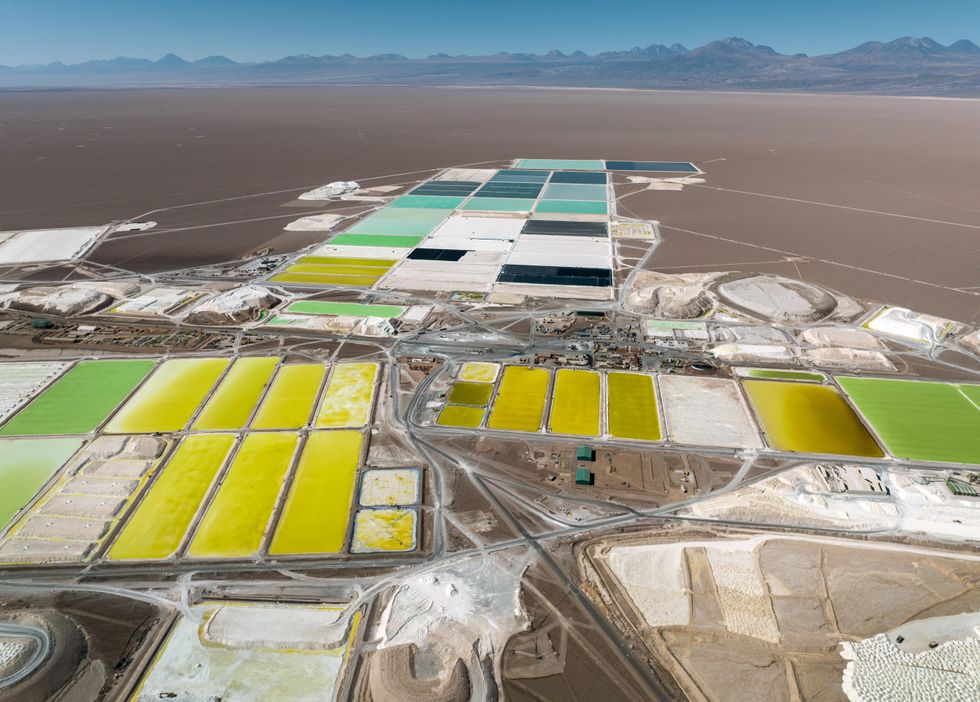 Giant evaporation pools in the Atacama Desert yield lithium and salt.