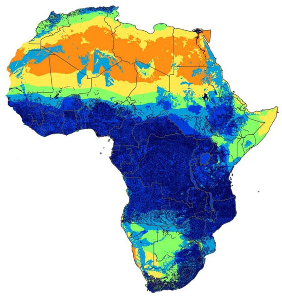 Groundwater map of Africa.  
