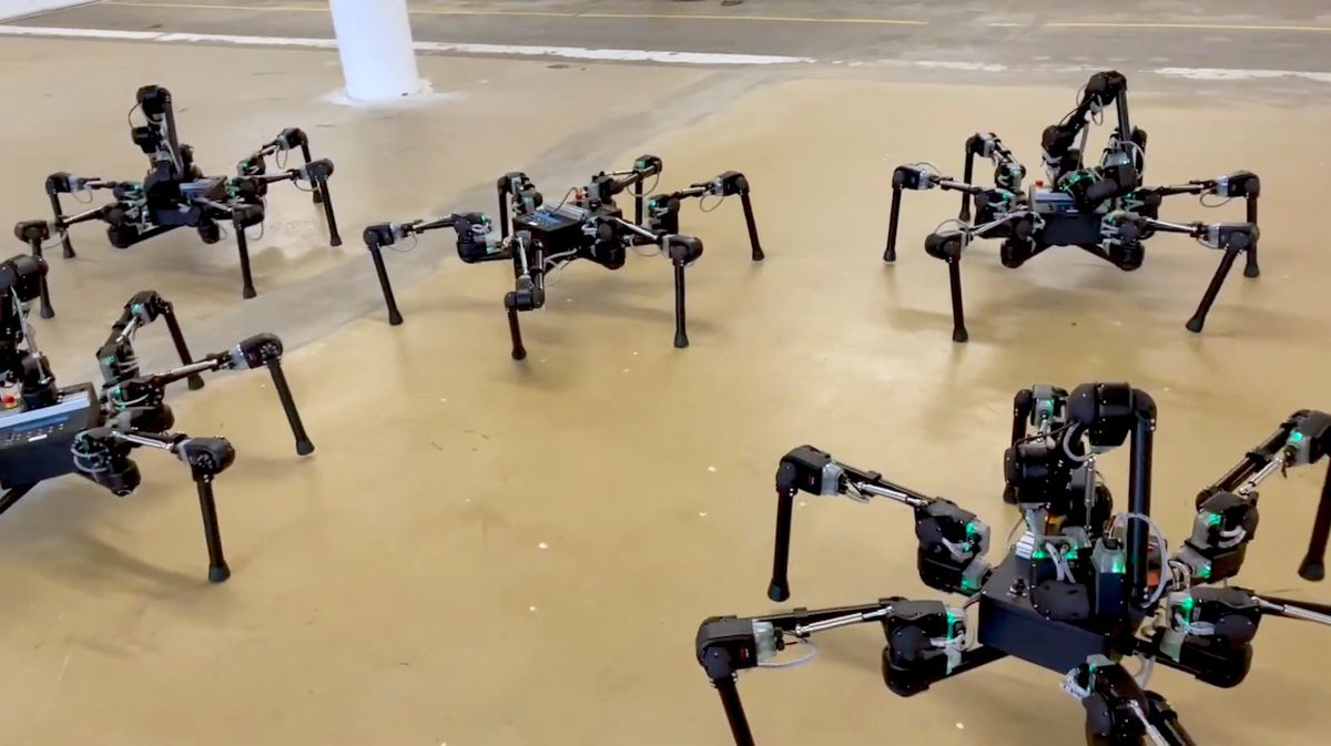 Hexapod robots from HEBI Robotics