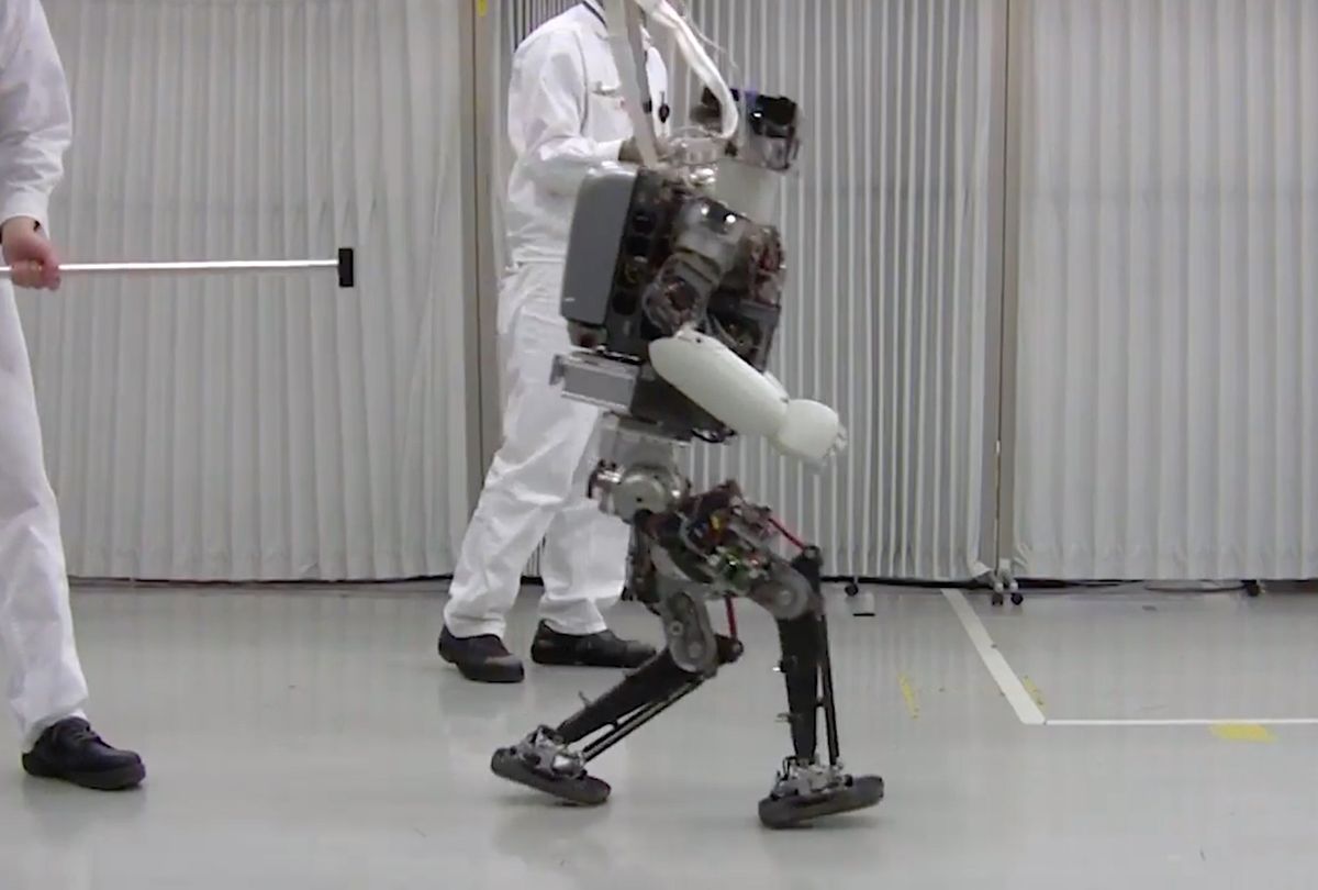 Honda's humanoid robot Asimo is learning how to hop and jog to keep itself from falling over