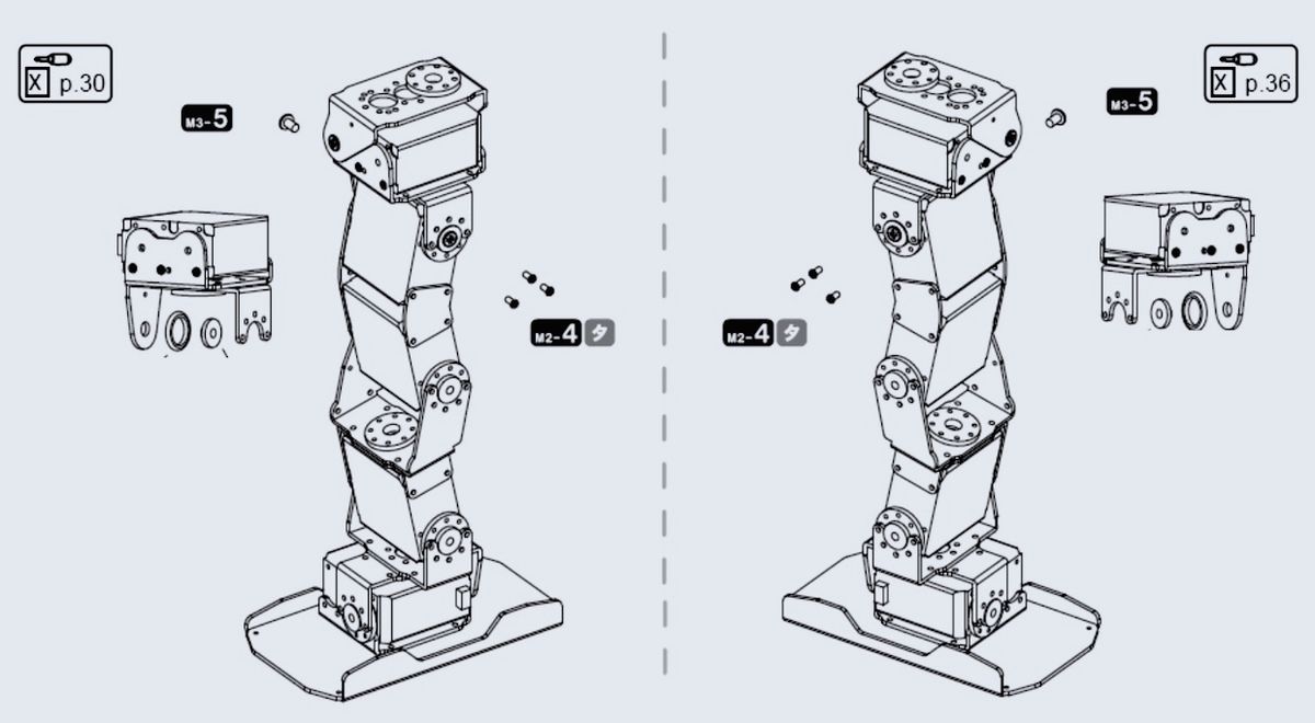 Humanoid robot assembly instructions