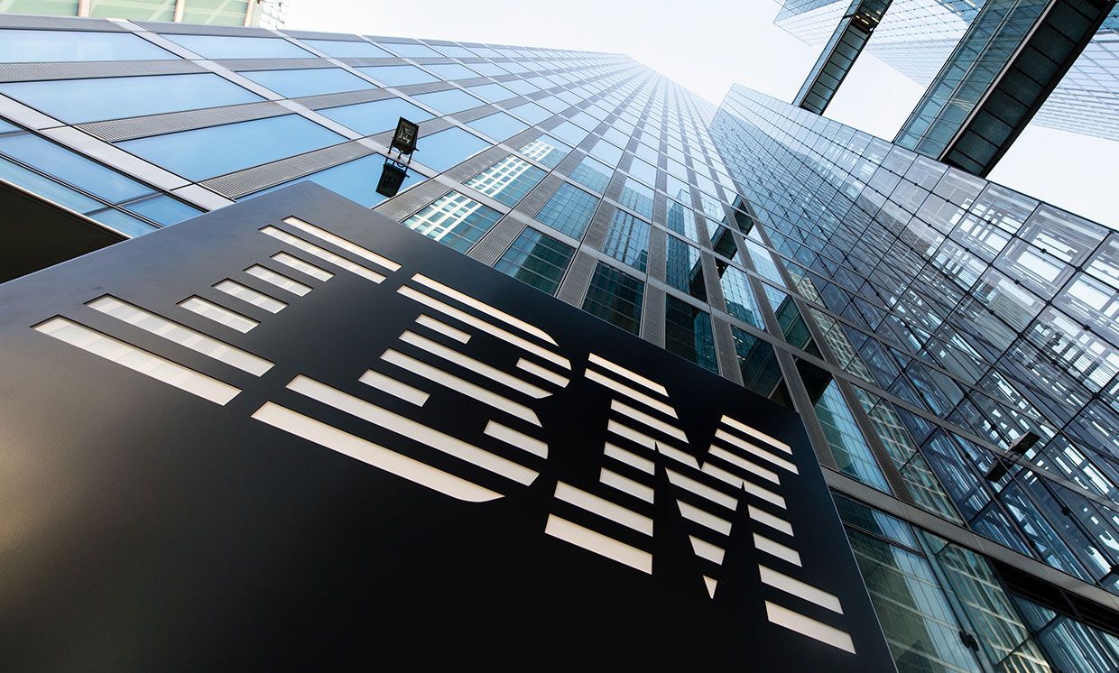 IBM logo on a building