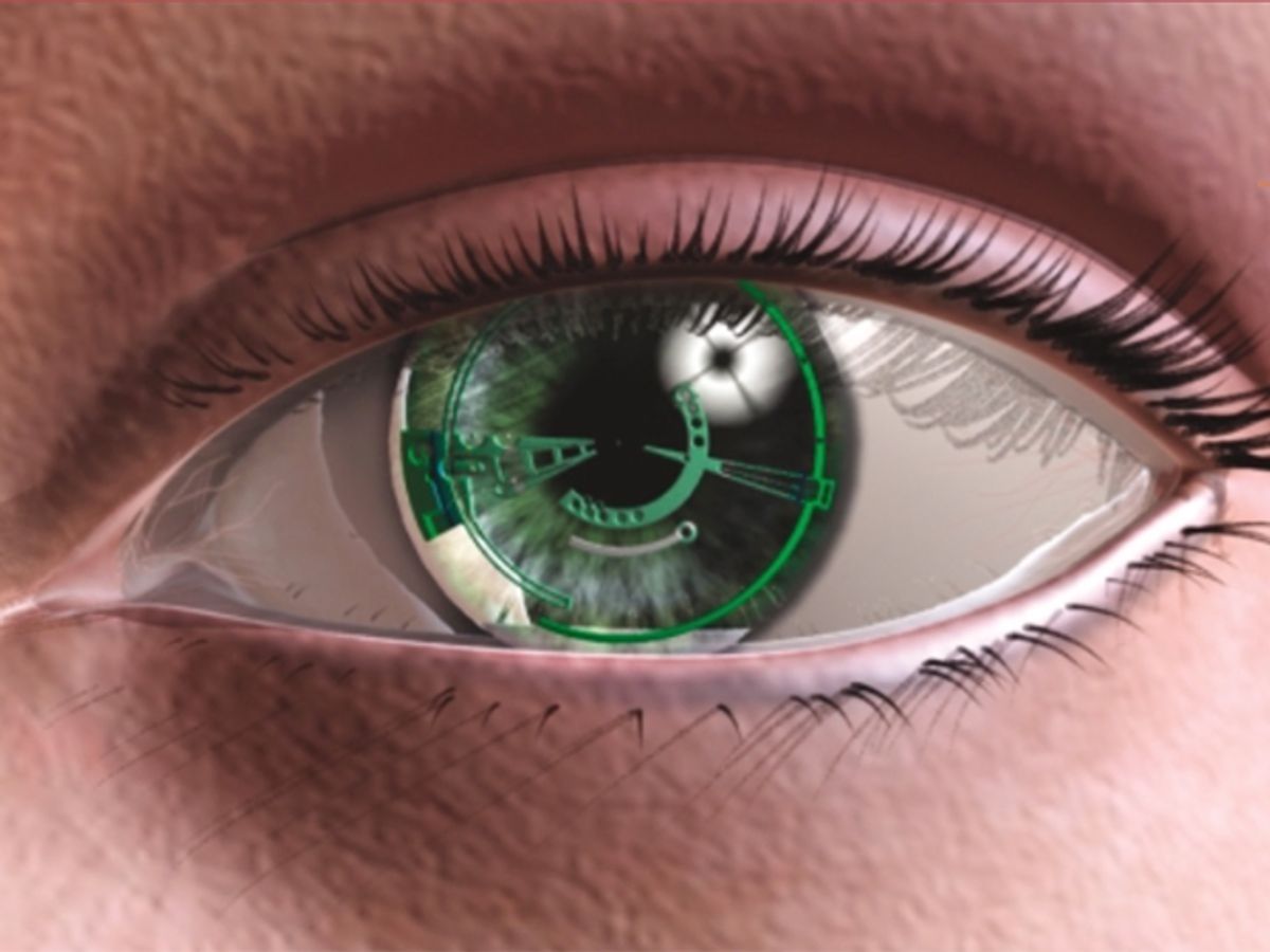Illustration of a mechanical eye.