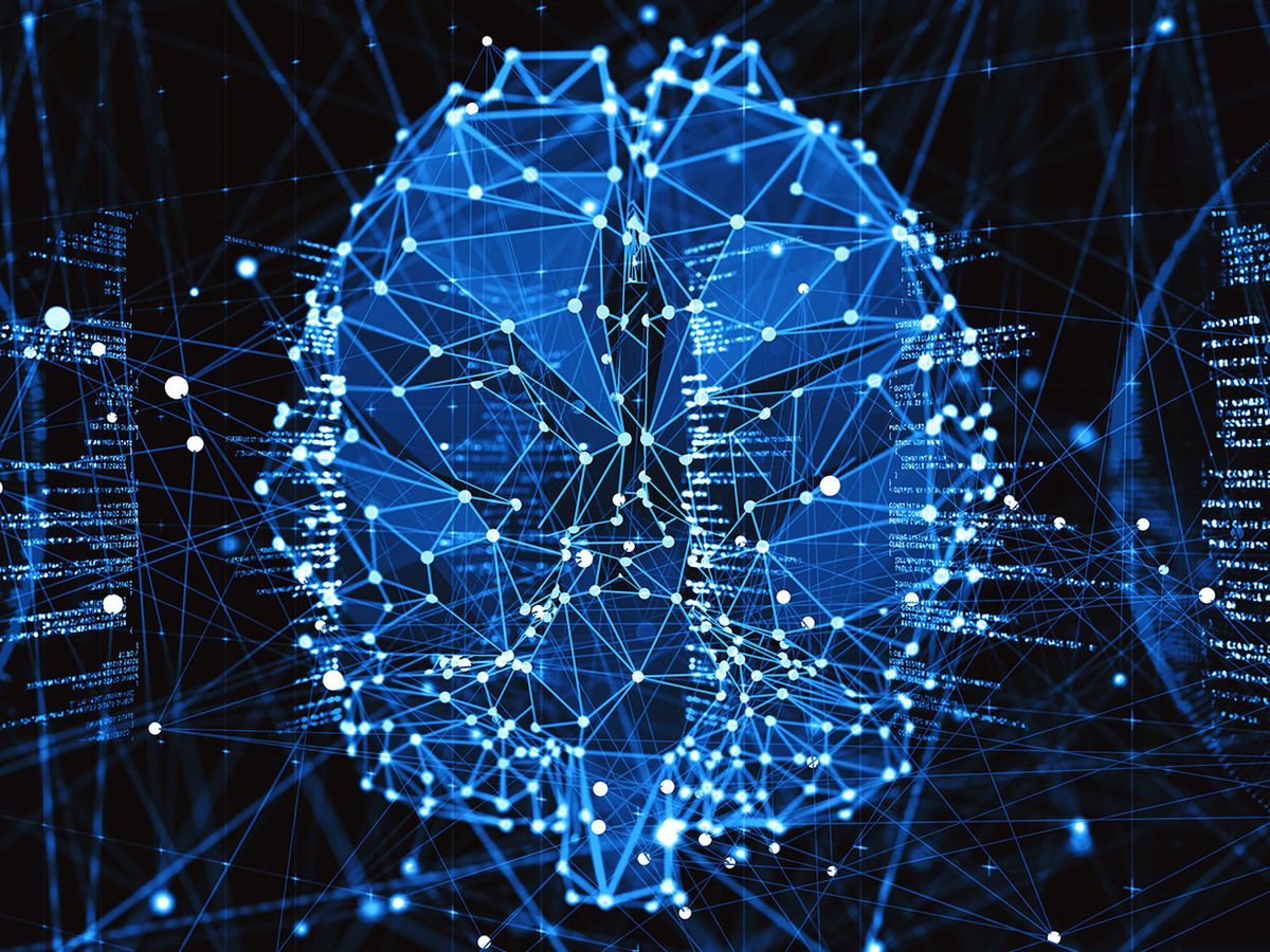 Illustration of an AI neural net
