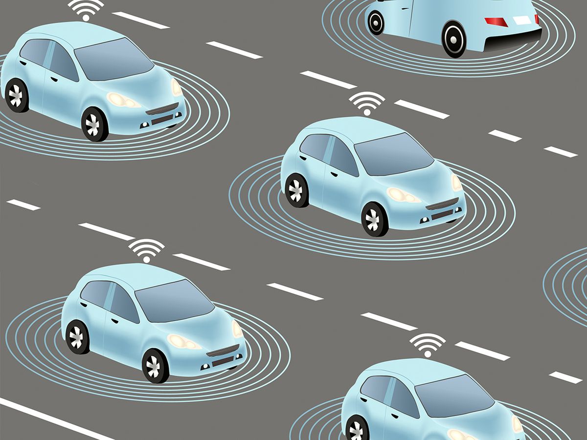 Illustration of autonomous cars