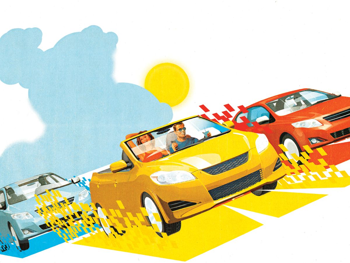 Illustration of cars