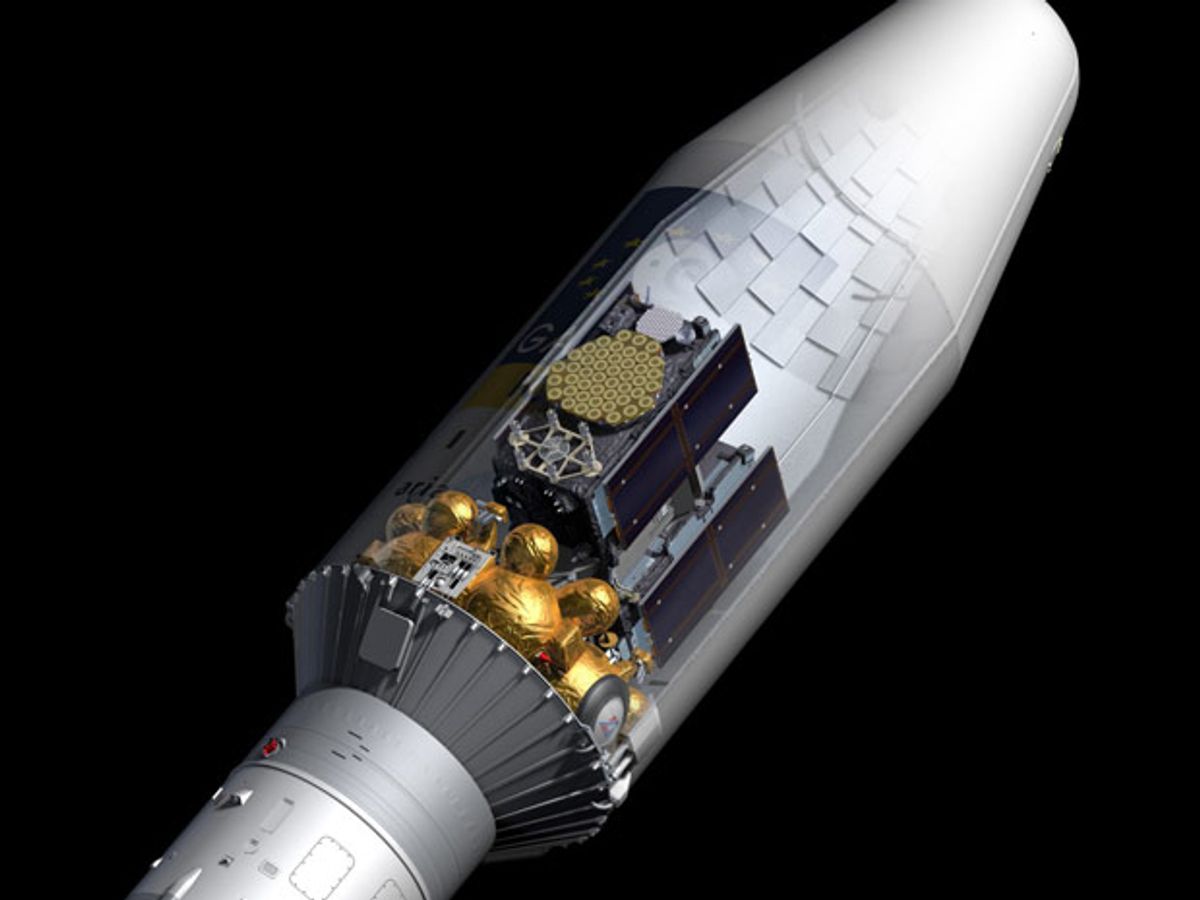 Illustration of Fregat upper stage used to deploy Galileo satellites