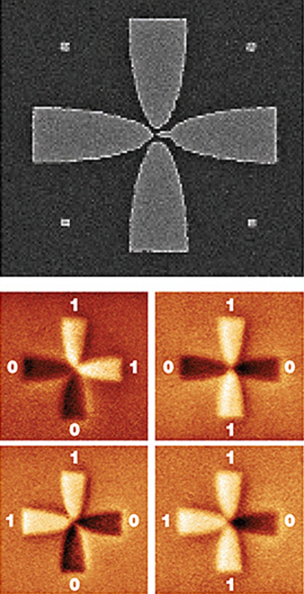 illustration of nanomagnets arrangement