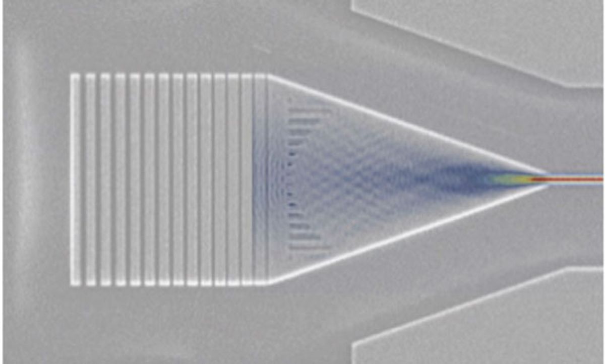 Illustration of photonics chip