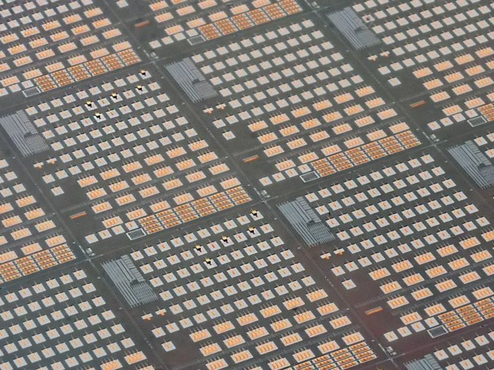 Illustration of silicon chips.  