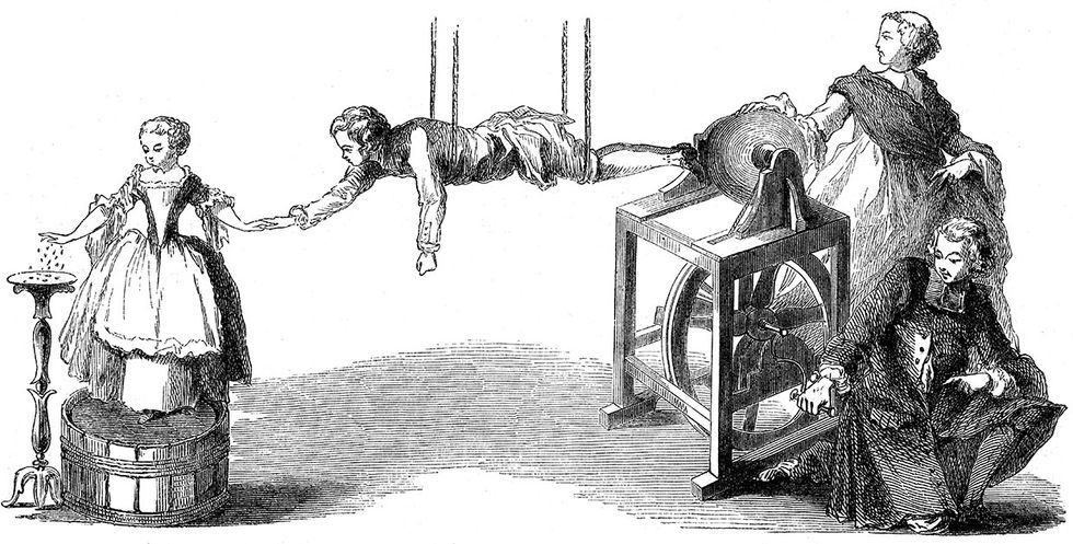 Illustration of the Flying Boy experiment