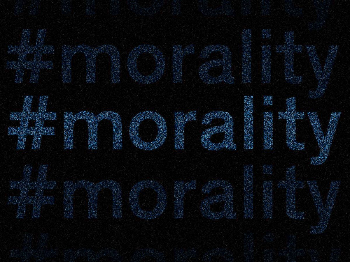 Illustration of the word #morality