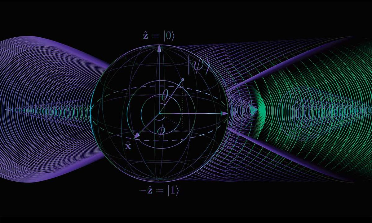 Illustration representing quantum computational phase space
