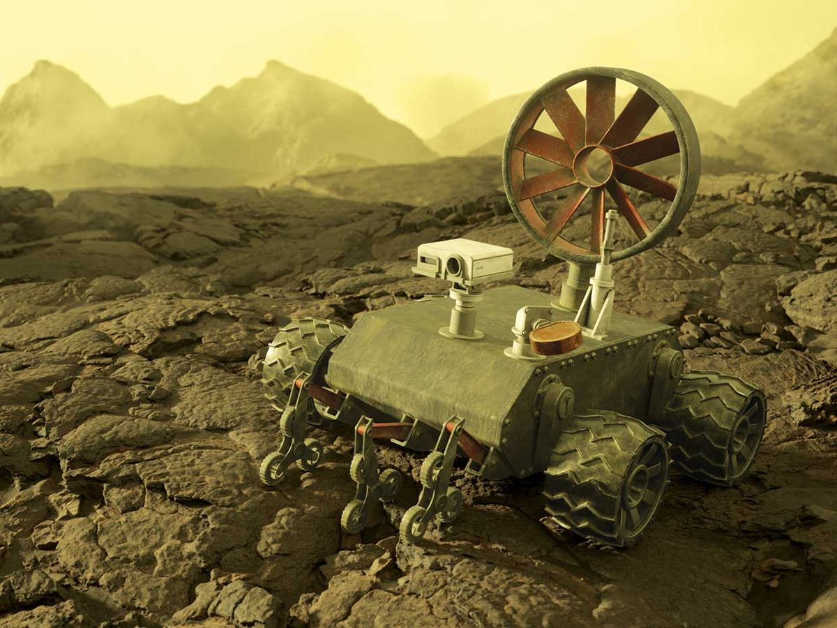 Image of a future Venus rover on Venus.