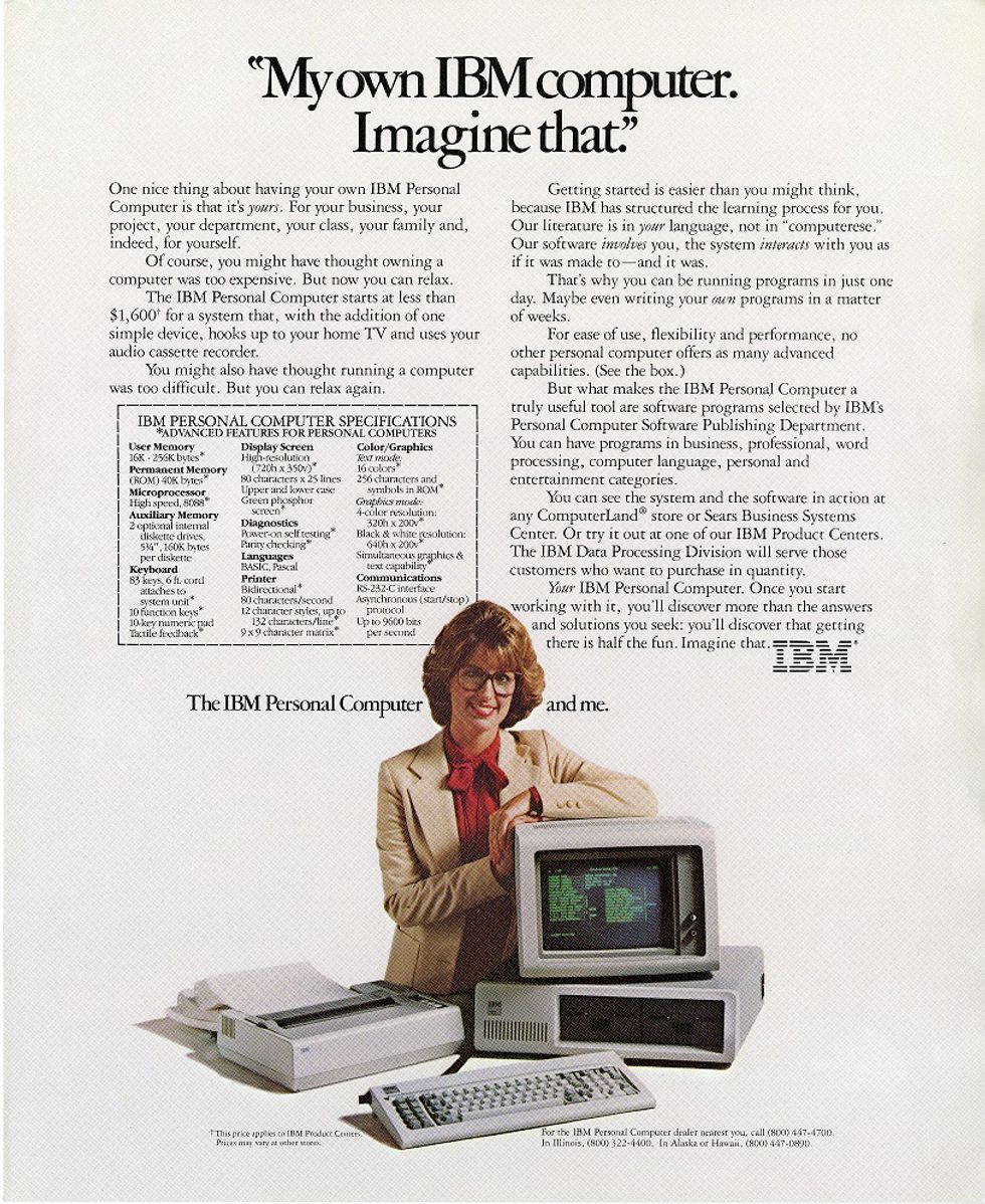 Image of an old IBM ad.  