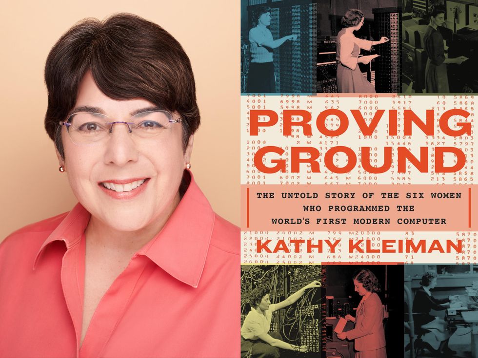 Kathy Kleiman'ın resmi ve sağdaki kitap kapağı. 