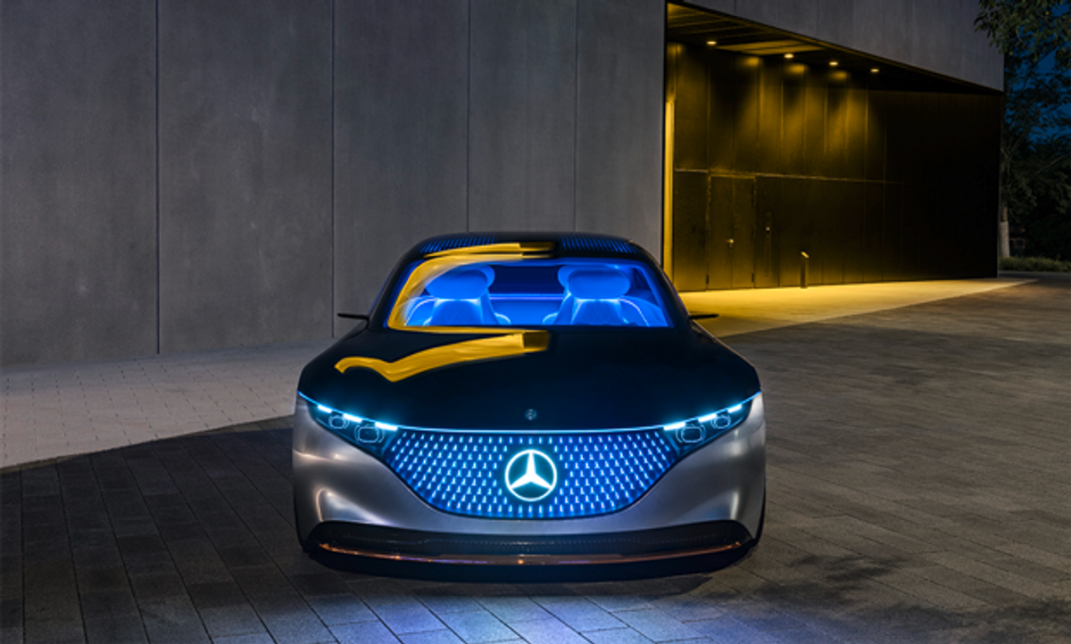 Image of the Mercedes EQS car
