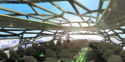 Airbus 2050: "See Through" Airplane Complete with "Holodeck"