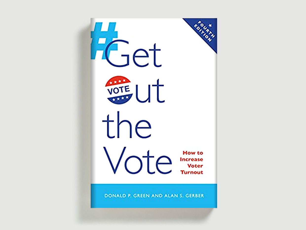Photo of book, "Get Out the Vote".