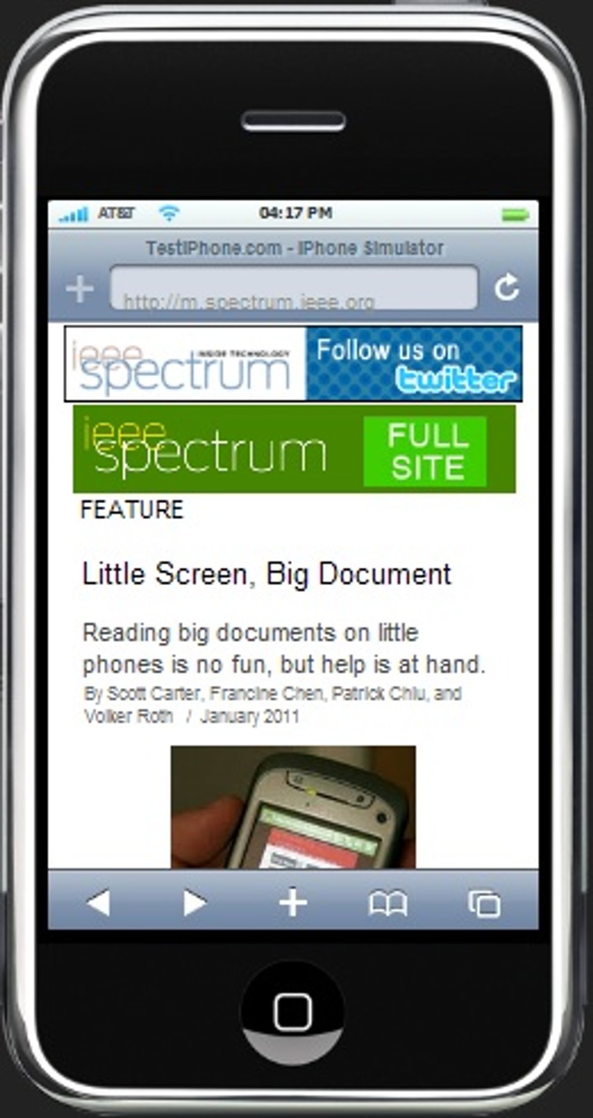 Introducing the IEEE Spectrum Mobile Web Site