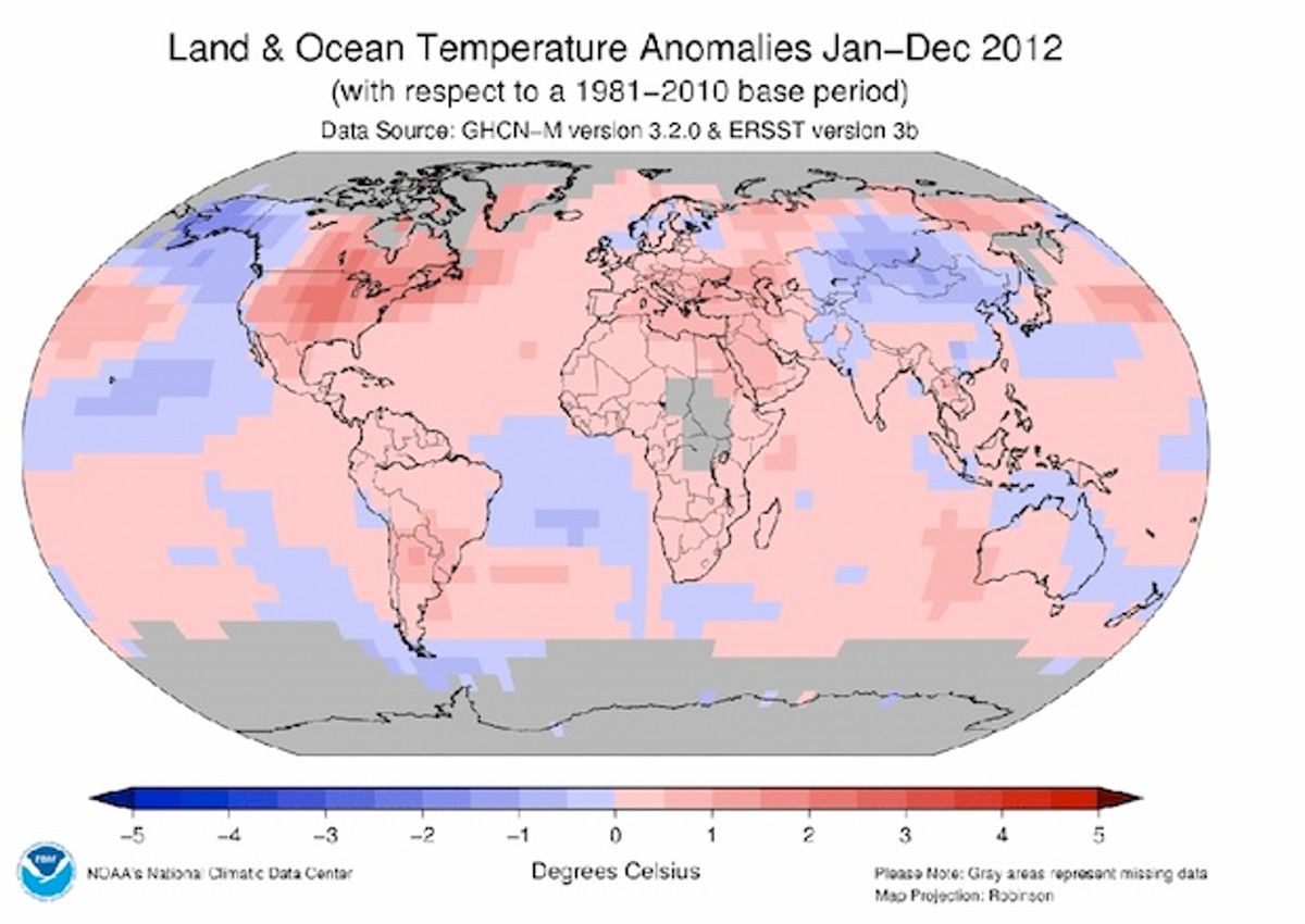 2012 Was 10th Warmest Year Ever, Behind the Rest of the 21st Century