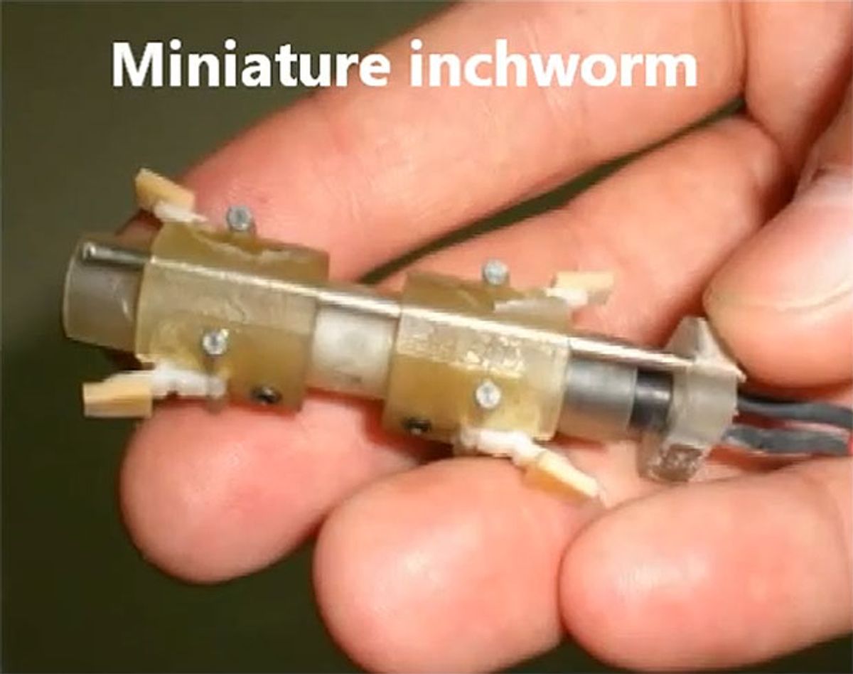 Speedy Inchworm Robot Only Needs One Motor