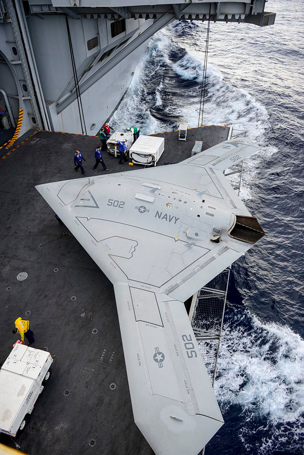Robot Plane Flies from U.S. Navy Carrier