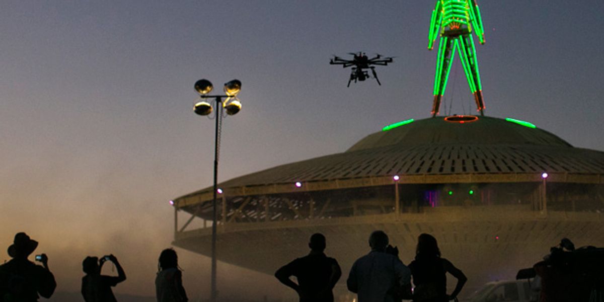 Personal Drones Fly Above Burning Man