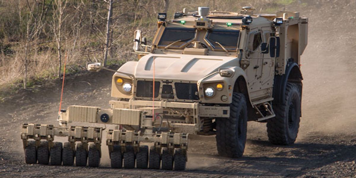 Robot Minesweeper Vehicle Demoed in Mock Military Missions