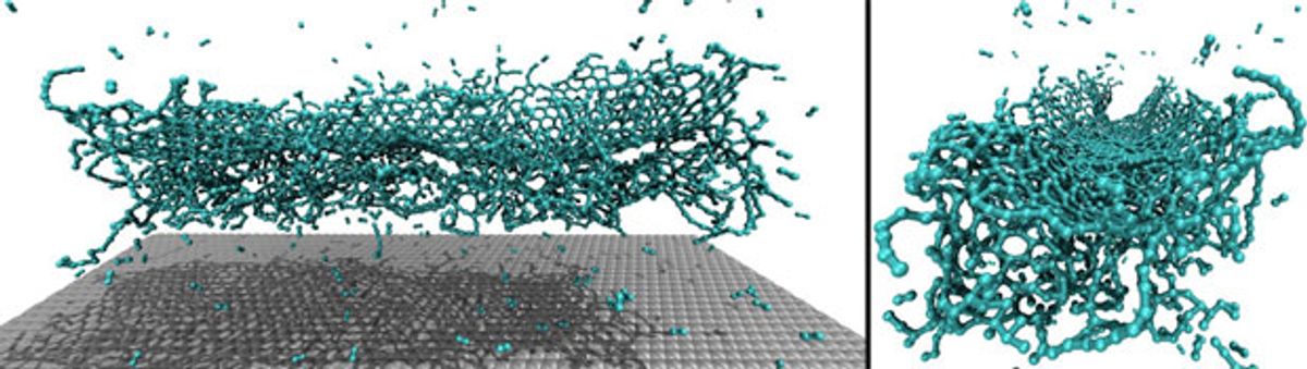 Carbon Nanotubes Unzip Into Nanoribbons When Smashed