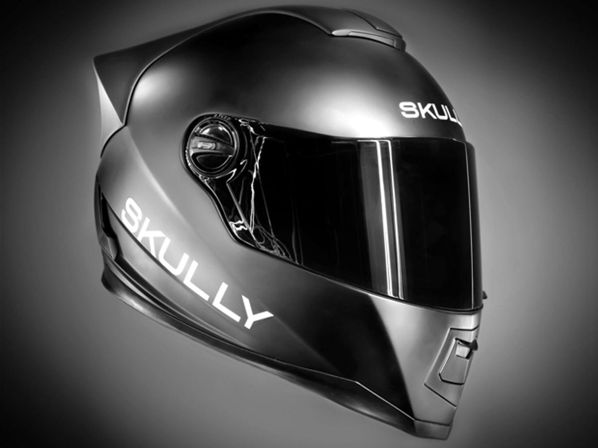 Skully Motorcycle Helmet Has Heads-Up Display and Rearview Camera