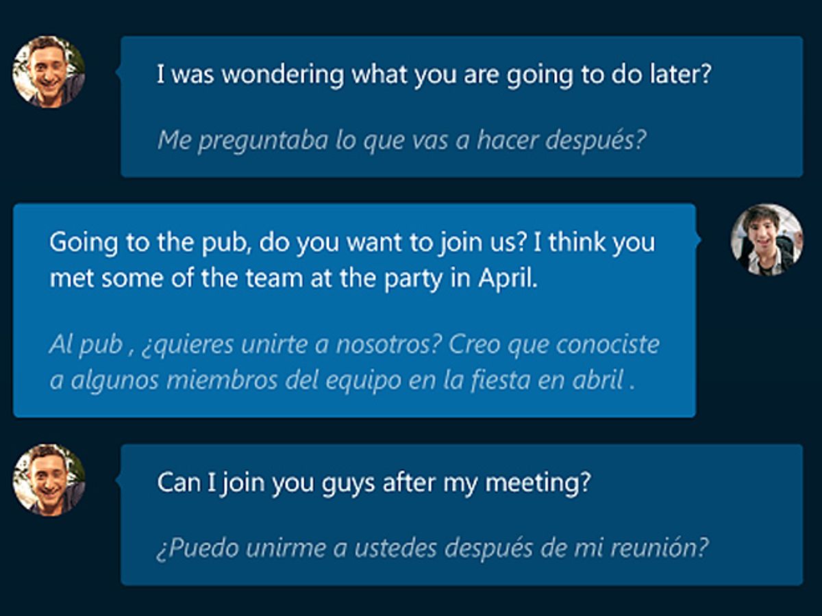 Skype's Real-Time Translator Previews English and Spanish
