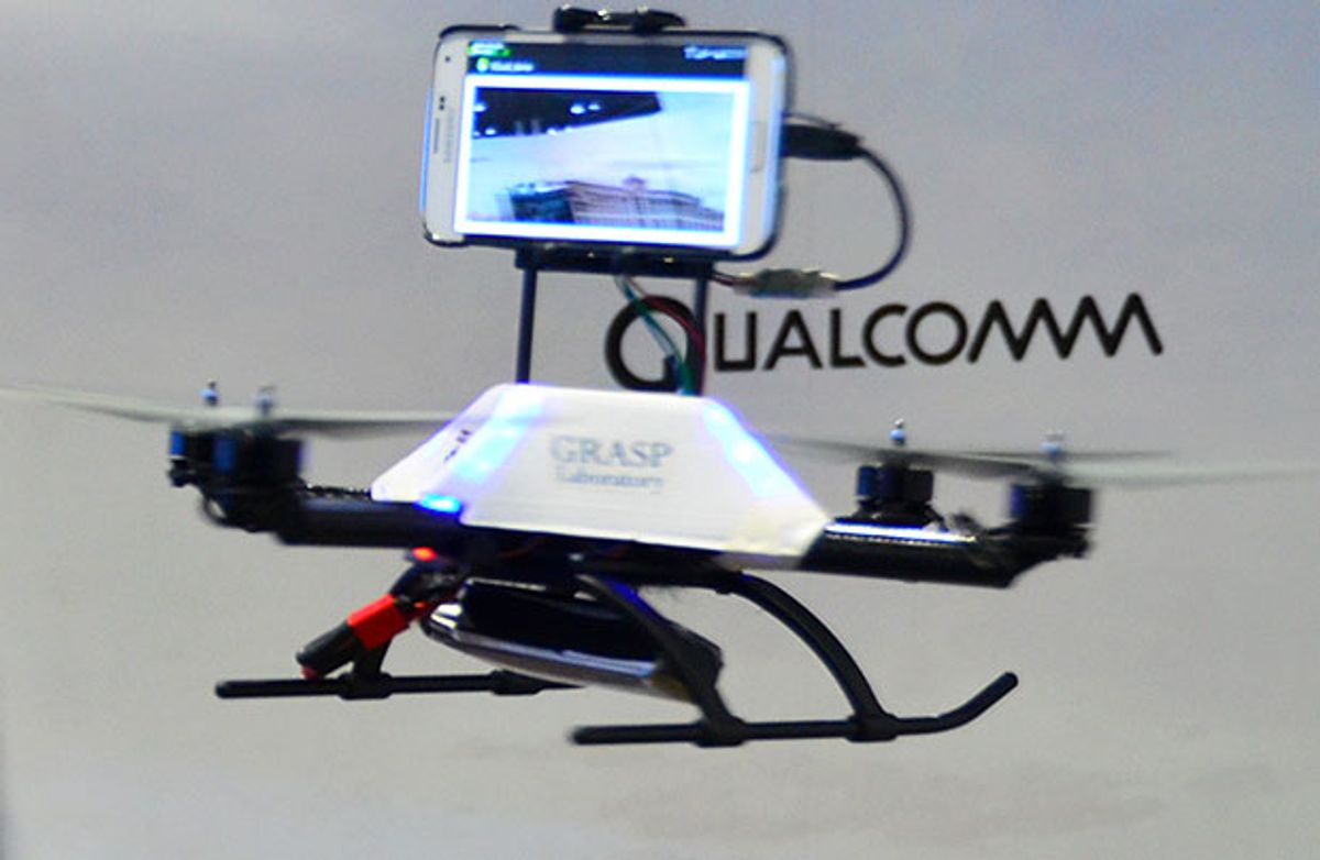 A Smartphone Is the Brain for This Autonomous Quadcopter