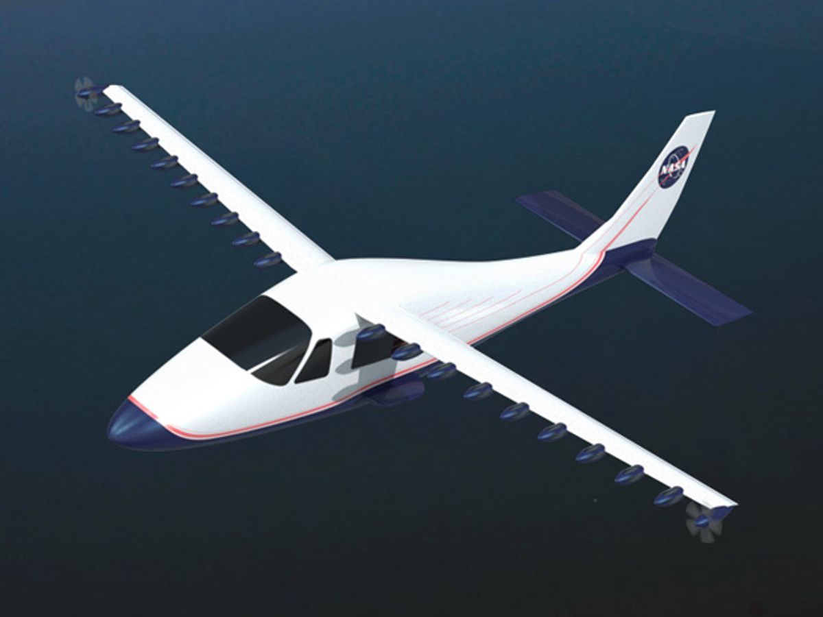 NASA's LEAPTech X-plane Will Fly with 18 Electric Motors and Tiny Wings