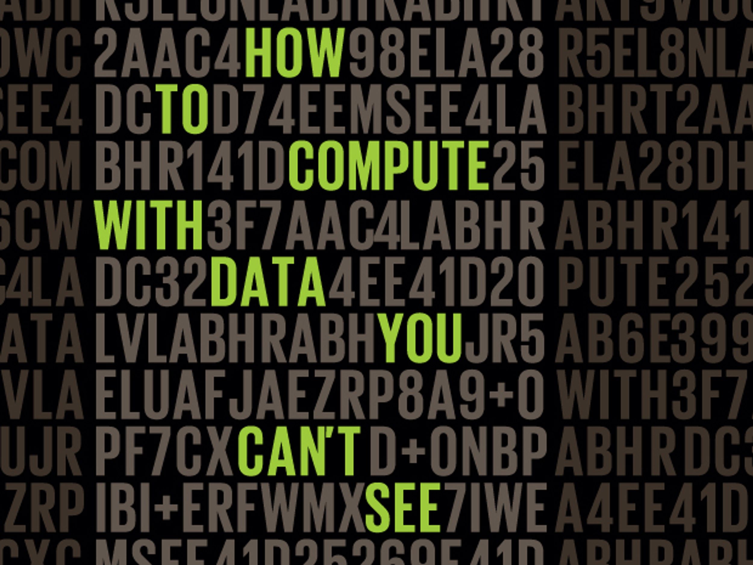 How to Compute With Data You Can’t See