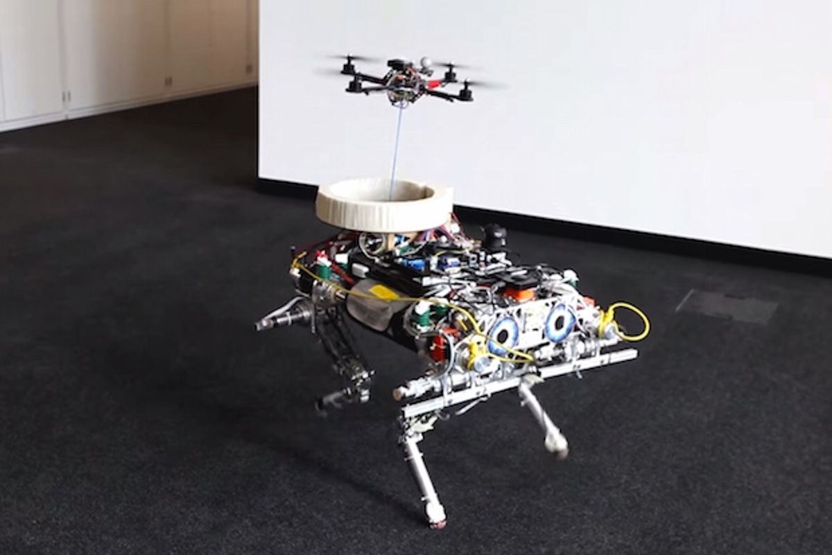 Video Friday: Quadcopter With Quadruped, Magnetic Microbots, and Baxter Flips Pancakes