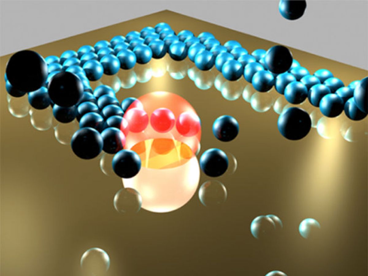 Laser-Driven "Bubble Pen" Patterns Nanoparticles