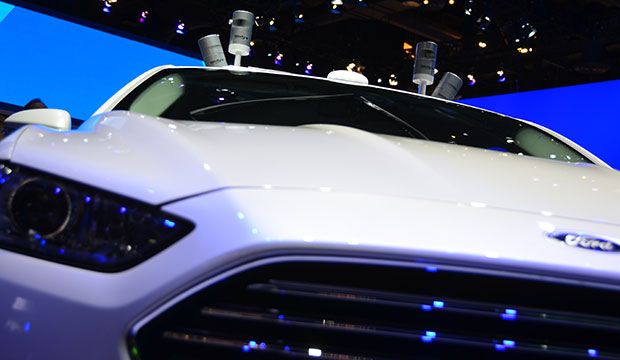 Ford autonomous car with Velodyne lidar sensors