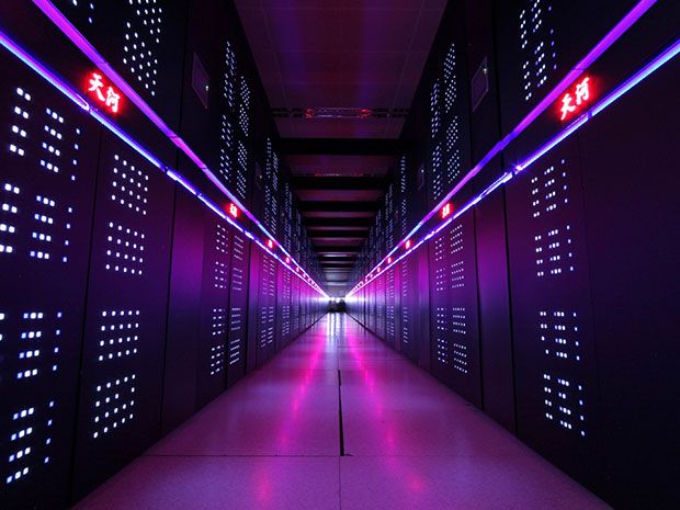 photograph of Tianhe-2 supercomputer