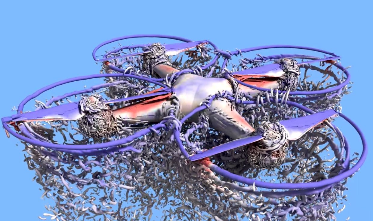Drone aerodynamics study by NASA Ames Research Center